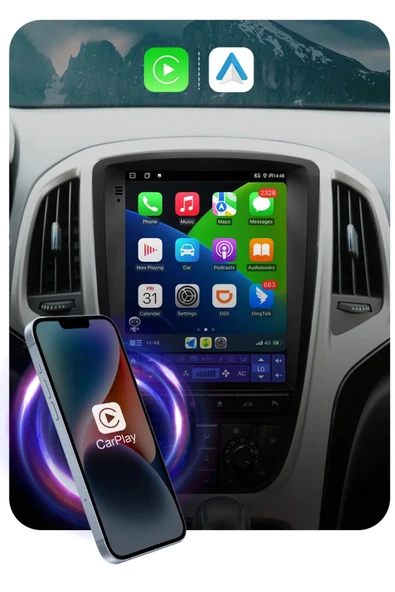 EXVOL Opel Astra J Kasa Tesla Ekran Android Ips Hd Multimedya 4gb-64gb Carplay Kamera Hediyeli - Resim 3