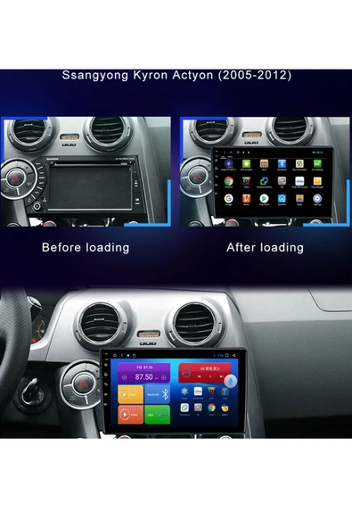 EXVOL Ssangyong Kyron-actyon Android Multimedya Carplay 9 Inc Hd Ips Ekran 4gb/64gb Kamera Hediyeli - 3