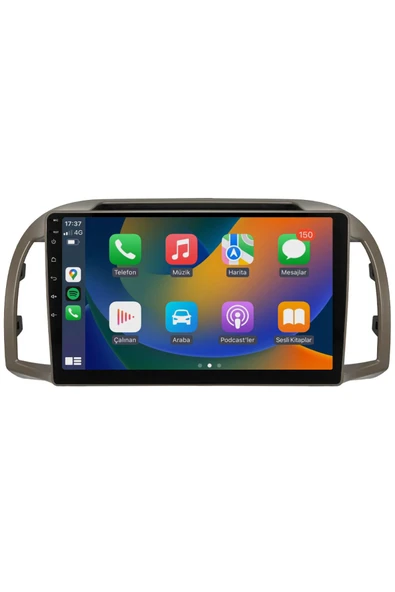 EXVOL NİSSAN MİCRA 2002-2010 ANDROİD MULTİMEDYA 2GB RAM/32GB CARPLAY 9 İNC HD IPS+PARK KAMERASI HEDİYE