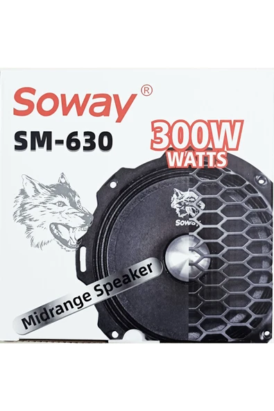 EXVOL SOWAY SM-630 16CM MİDRANGE KURŞUN GÖBEK 300W 150RMS HOPARLÖR KAPAKLI (2ADET) - 2