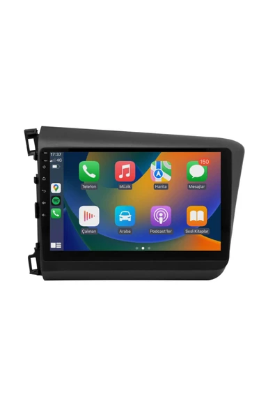EXVOL Honda Civic Fb7 Android Multimedya Carplay 9 Inc Ips Hd Ekran 4gb/64gb Kamera Hediyeli