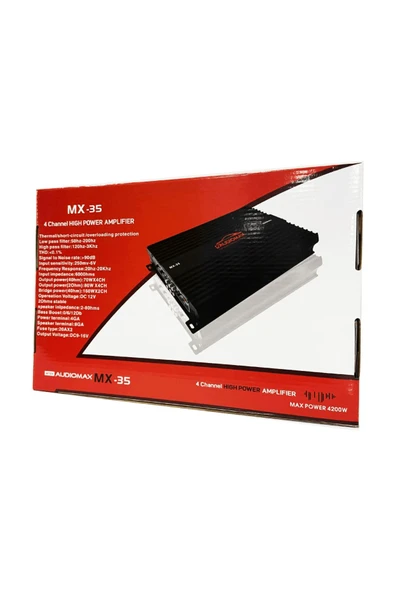 EXVOL AUDİOMAX AMFİ 4200W 4*70W RMS 4 KANAL OTO AMFİ YENİ PRO SERİ - 5