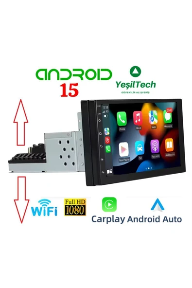 EXVOL EXW-X100 ANDROİD MULTİMEDYA 2/32GB CARPLAYLİ TEYP 7 İNC AYARLANIR İNCE KASA IPS + KAMERA HEDİYE