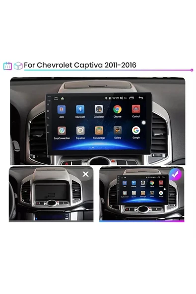 EXVOL Chevrolet Captiva Android Multimedya Carplay 2012-2016 9 Inc Hd Ips Ekran 2gb/32gb Kamera Hediyeli - Resim 5