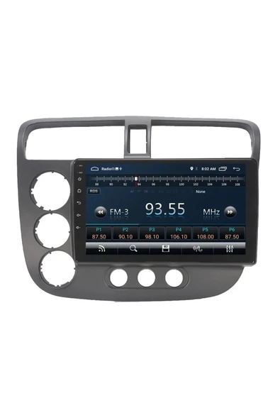 EXVOL Honda Civic Vtec Android Multimedya Carplayli 9 Inc Hd Ips Ekran 2gb/32gb Kamera Hediyeli - Resim 4
