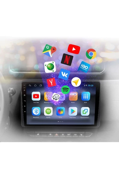 EXVOL DACİA YENİ DUSTER ANDROİD 4GB/64GB MULTİMEDYA 2018 2021 10. İNC HD IPS EKRAN PARK KAMERASI HEDİYELİ - Resim 3