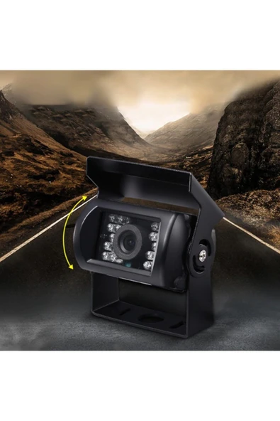 EXVOL Audiomax Otobüs Tır Kamyon'lara Uygun 18ır Ledli Geri Görüş Kamera 12metre Kablo Metal Kasa - 4