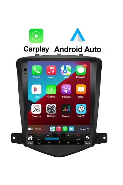 EXVOL Chevrolet Cruze Tesla Ekran Android Multimedya Ips Ekran 4gb Ram -64gb Hafıza Carplay Kamera Hediye