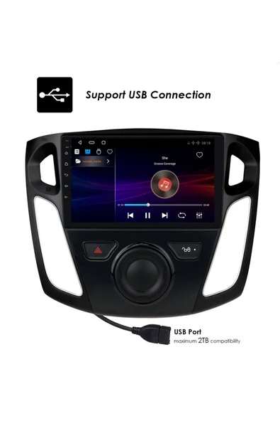 EXVOL FORD FOCUS 3-4 MULTİMEDYA CARPLAY 9 İNC HD IPS 4GB/64GB ANDROİD 12 SÜRÜM PARK KAMERASI HEDİYELİ - 5