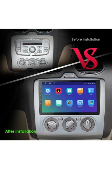 EXVOL Ford Focus 2 Multimedya Carplay 9 Inc Hd Ips Ekran 2gb/32gb Android 12 Sürüm Park Kamerası Hediyeli - 8
