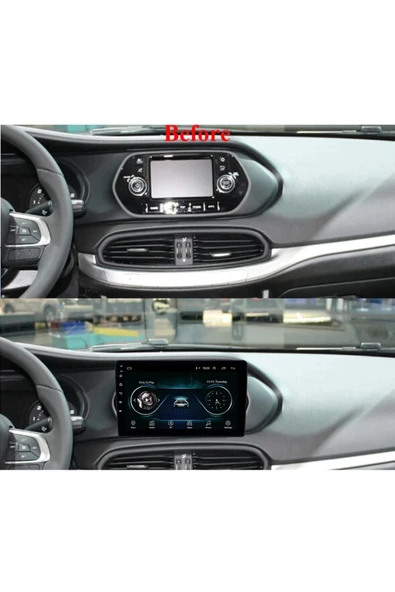 EXVOL FİAT EGEA MULTİMEDYA CARPLAY 9 İNC HD IPS EKRAN 4GB/64GB ANDROİD 12 PARK KAMERASI HEDİYELİ - Resim 3