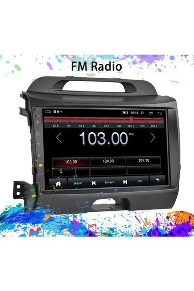 EXVOL Kia Sportage 2011-2016 Android Multimedya Carplay 9 Inc Hd Ips Ekran 4gb/64gb Kamera Hediyeli - 3
