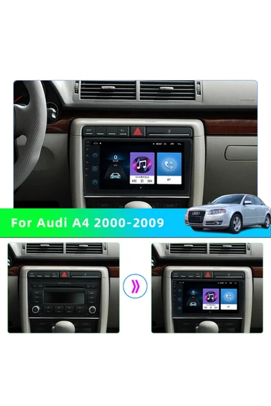 EXVOL Audi A4 Android Multimedya Carplay 9 Inc Hd Ips Ekran 4gb/64gb Kamera Hediyeli - Resim 2
