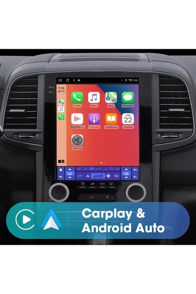 EXVOL Renault Megane 4 Tesla Ekran Carplay Android Multimedya Ips Ekran 4gb Ram 64gb Kamera Hediyeli - Resim 2