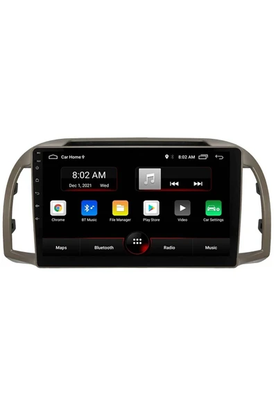 EXVOL NİSSAN MİCRA 2002-2010 ANDROİD MULTİMEDYA 2GB RAM/32GB CARPLAY 9 İNC HD IPS+PARK KAMERASI HEDİYE - 3