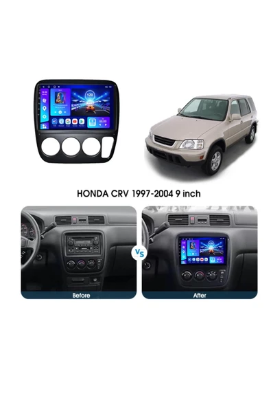 EXVOL Honda Cr-v 1995-2001 Android Multimedya Carplay 9 Inc Hd Ips Ekran 4gb/64gb Kamera Hediyeli - Resim 2