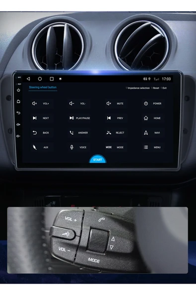EXVOL SEAT İBİZA 2009-2016 ANDROİD MULTİMEDYA CARPLAYLİ 9 İNC HD IPS EKRAN 2GB/32GB KAMERA HEDİYELİ - 5
