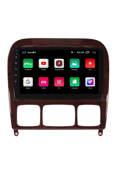 EXVOL Mercedes S Class W220 Android Multimedya Carplay 9 Inc Hd Ips Ekran 4gb/64gb Kamera Hediyeli - Resim 2