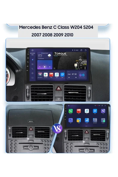 EXVOL Mercedes Benz C Class Android Multimedya Carplay 9 Inc Hd Ips Ekran 2gb/32gb Kamera Hediyeli - 3