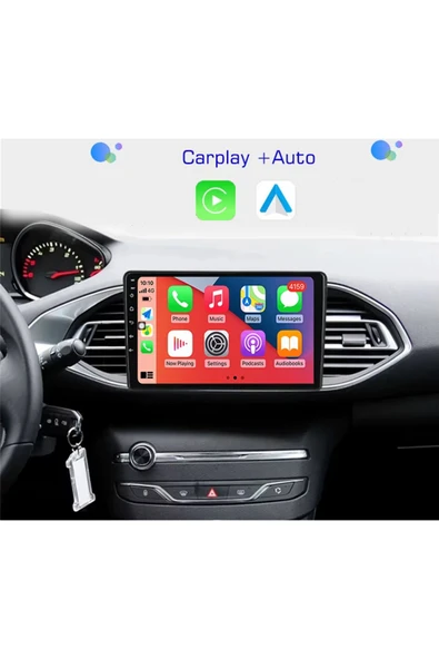 EXVOL PEUGEOT 308 2014-2021 ANDROİD MULTİMEDYA 2GB RAM/32GB CARPLAY 9İNC IPS EKRAN PARK KAMERASI HEDİYE - 2