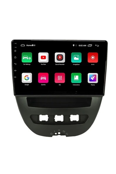 EXVOL Peugeot 107 Citroen C1 Android Multimedya 10 Inc Hd Ips Ekran 2gb/32gb Kamera Hediyeli - Resim 3