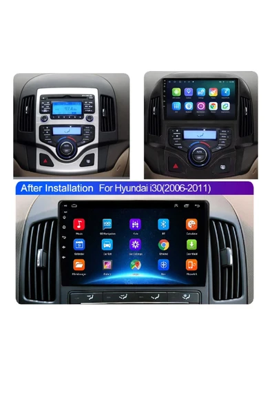 EXVOL HYUNDAİ İ30 2006-2011 ANDROİD MULTİMEDYA CARPLAY DİJİTAL KILİMA 9 İNC HD IPS 2/64GB KAMERA HEDİYELİ - 2