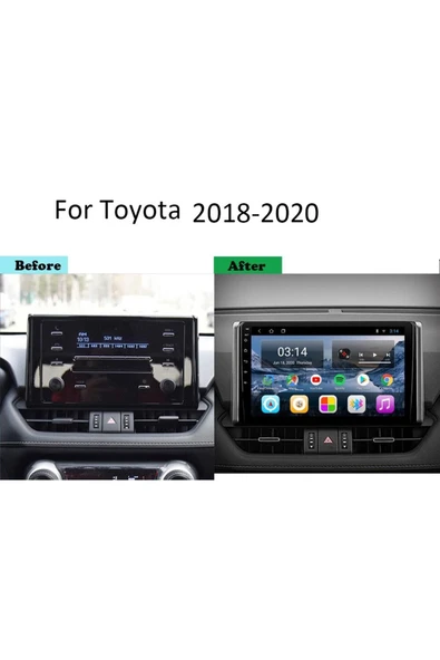 EXVOL Toyota Yeni Corolla Android Multimedya 10 Inc Hd Ips Ekran 2gb Ram /32gb Kamera Hediyeli Carplayli - 6