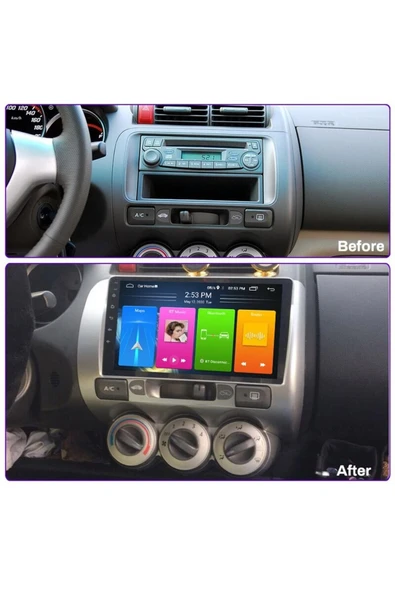 EXVOL HONDA CİTY JAZZ ANDROİD MULTİMEDYA CARPLAY 9 İNC HD IPS EKRAN 4GB RAM /64GB KAMERA HEDİYELİ - Resim 8