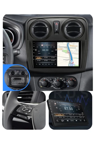 EXVOL Dacia Sandero 2013-2020 Android Multimedya Carplay 9 Inc Hd Ips Ekran 2gb Ram /32gb Kamera Hediyeli - Resim 5