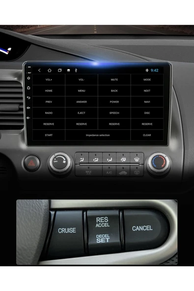 EXVOL Honda Civic Fd6 Android Multimedya 10 Inc Hd Ips Ekran 2gb/32gb Carplayli Kamera Hediyeli - 8
