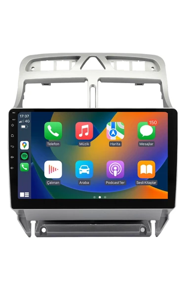 EXVOL PEUGEOT 307 MULTİMEDYA CARPLAY 9 İNC HD IPS EKRAN 4GB/64GB ANDROİD 12 SÜRÜM PARK KAMERASI HEDİYELİ ürün görseli