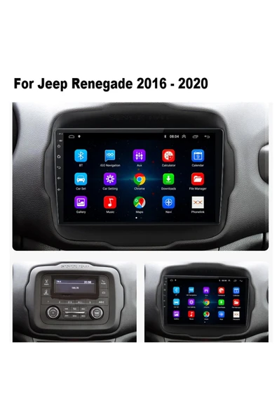 EXVOL Jeep Renegade Android Multimedya Carplay 2016-2020 9 Inc Hd Ips Ekran 4gb/64gb Kamera Hediyeli - Resim 4