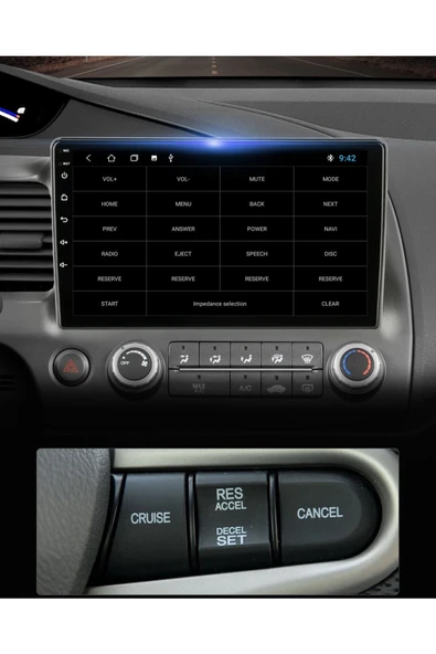 EXVOL Honda Civic Fd6 Android Multimedya 10 Inc Hd Ips Ekran 4gb/64gb Kamera Hediyeli - Resim 8