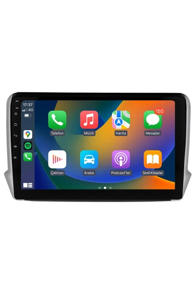 EXVOL Peugeot 208-2008 Android Multimedya 10 Inc Hd Ips Ekran 4gb/64gb Kamera Hediyeli ürün görseli
