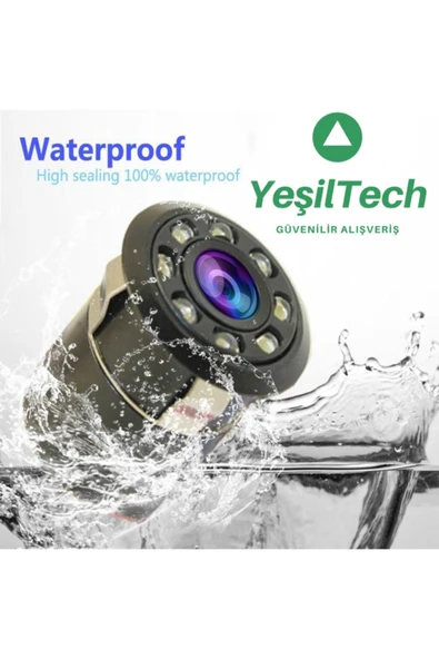 EXVOL Yeşiltech Mx-30 Gece Görüşlü Geri Görüş Kamerası Ir Infraredledli Gece Görüş Park Çizgili - 4