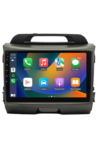 EXVOL Kia Sportage 2011-2016 Android Multimedya Carplay 9 Inc Hd Ips Ekran 4gb/64gb Kamera Hediyeli
