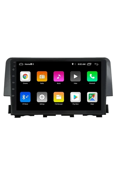 EXVOL HONDA FC5 ANDROİD MULTİMEDYA CARPLAY 9 İNC HD IPS EKRAN 4GB RAM /64GB KAMERA HEDİYELİ - 4
