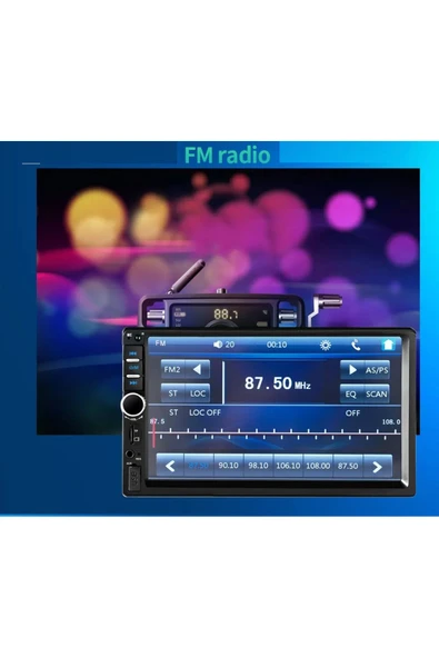 EXVOL Exw-x70 Oto Teyp 7 Inc Bluetooth+ Gece Görüşlü Park Kamerası Mp5 Usb Sd Mirror Link Kingwin - 6