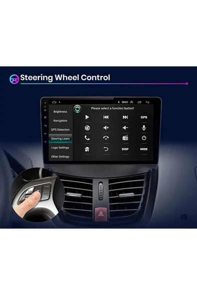 EXVOL Peugeot 207 Android Multimedya Carplay 9 Inc Hd Ips Ekran 2/32gb Kamera Hediyeli - 8