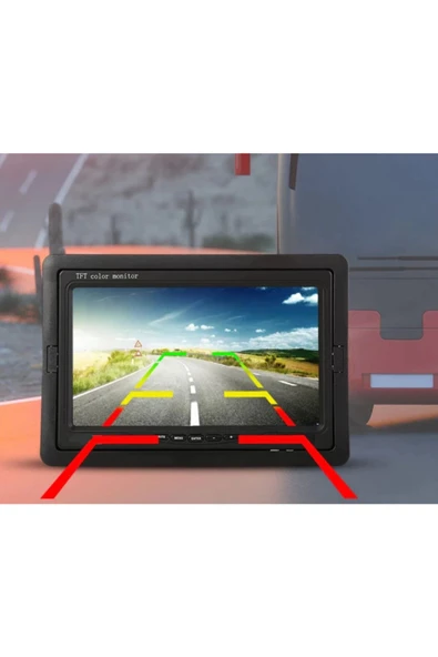 EXVOL 7 Inc Hd Araç Içi Monitör Park Kamerası Hediyeli Mesafe Çizgili 2 Kanal Girişli - 5