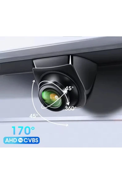EXVOL PRAMİT GERİ GÖRÜŞ PARK KAMERASI 1080P AHD 170 DERECE 360 DÖNEN AHD-CVBS PARK ÇİZGİ AYARLI