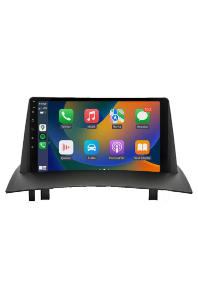 EXVOL Renault Megane 2 Android Multimedya Carplay 9 Inc Hd Ips Ekran 4gb/64gb Kamera Hediyeli
