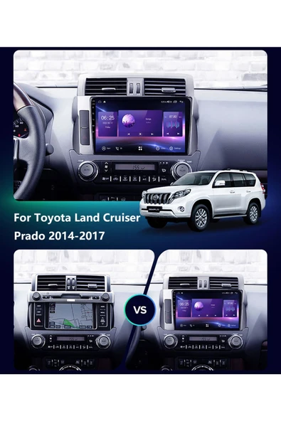 EXVOL TOYOTA PRADO 2014-2017 ANDROİD MULTİMEDYA CARPLAYLİ 9 İNC HD IPS EKRAN 2GB/32GB KAMERA HEDİYELİ - Resim 2