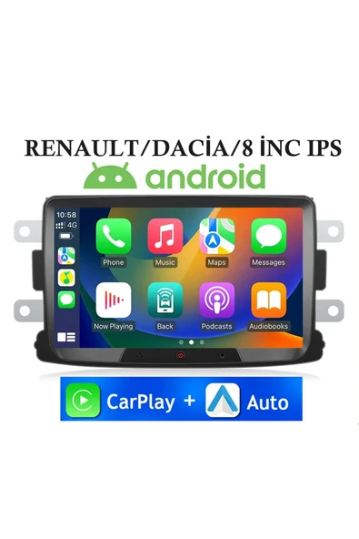 EXVOL RENAULT DACİA DUSTER SYMBOL SANDERO UYUMLU ANDROİD MULTİMEDYA 2/32GB CARPLAYLİ HD IPS EKRAN