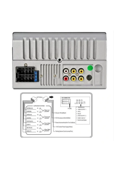 EXVOL Kıngwınn Kw-4000 Oto Double Teyp 7 Inc+park Kamerası 4*55w Mp5 Bluetooth Usb Sd Aux 2 Yıl Garantili - 6