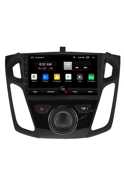 EXVOL FORD FOCUS 3-4 MULTİMEDYA CARPLAY 9 İNC HD IPS 4GB/64GB ANDROİD 12 SÜRÜM PARK KAMERASI HEDİYELİ ürün görseli