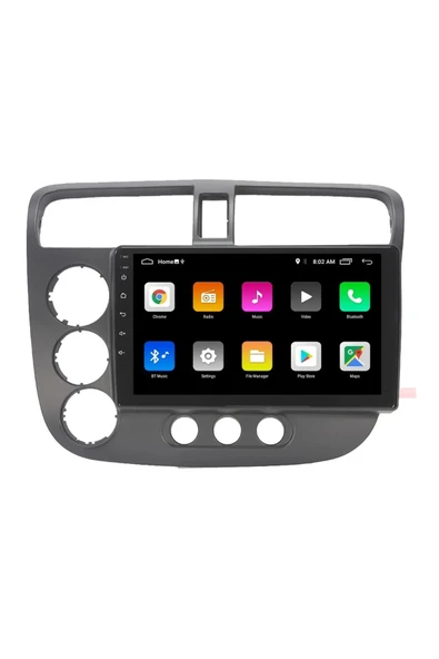 EXVOL Honda Civic Vtec Android Multimedya Carplayli 9 Inc Hd Ips Ekran 2gb/32gb Kamera Hediyeli - Resim 2