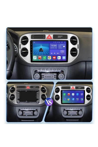 EXVOL VOLKSWAGEN TİGUAN 2006-2016 ANDROİD MULTİMEDYA CARPLAY 9 İNC HD IPS EKRAN 2GB/32GB KAMERA HEDİYELİ - 4