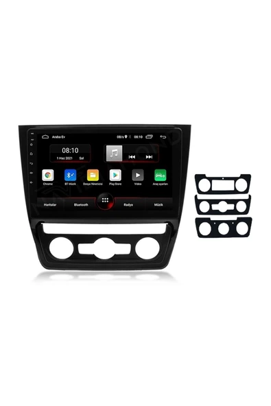 EXVOL SKODA YETİ UYUMLU ANDROİD 12 MULTİMEDYA 4GB/64GB 10 İNC HD IPS EKRAN PARK KAMERASI HEDİYELİ - Resim 2