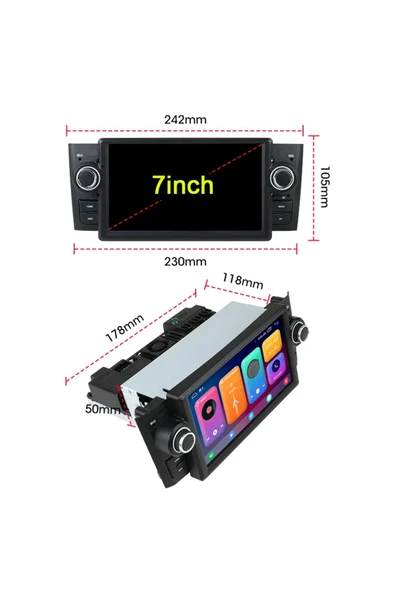 EXVOL FİAT LİNEA ANDROİD MULTİMEDYA 2GB/32GB 7İNC HD IPS EKRAN CARPLAYLİ TAM UYUMLU - Resim 6